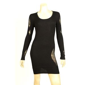 MIKE & CHRIS SWEATER DRESS TUNIC SZ M BLACK